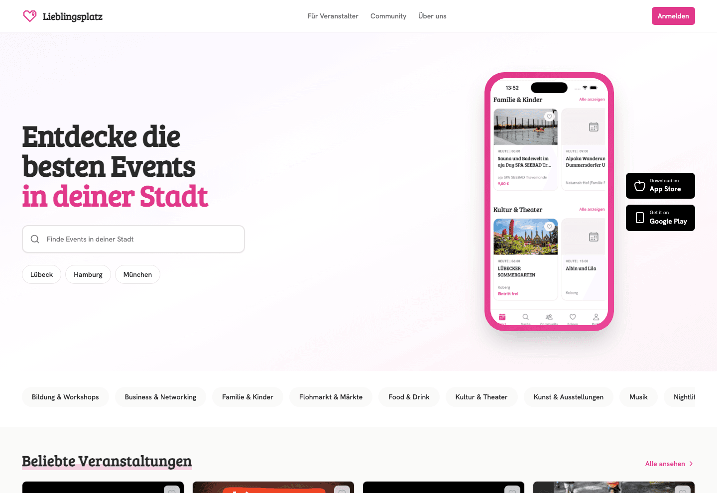 Lieblingsplatz.app — Vorschau